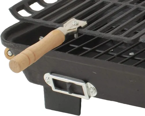 Vista 4 de 30052AMZ Kay Home Product's Parrilla de carbón Hibachi de hierro fundido, 10 x 18 pulgadas (edición limitada)