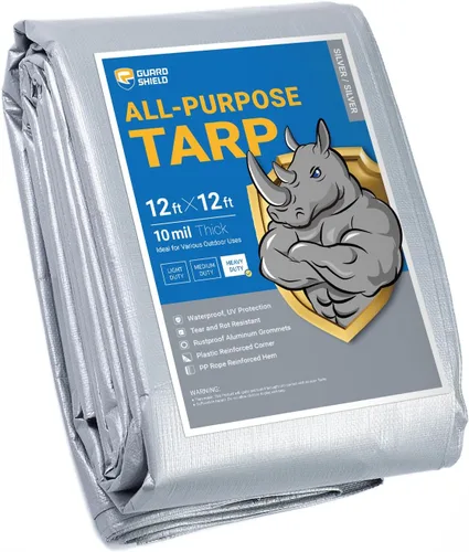 Vista 82 de GUARD SHIELD - Lona resistente, impermeable, de polietileno, gruesa, resistente a los rayos ultravioleta, con ojales, para exteriores, 6 x 8 pies