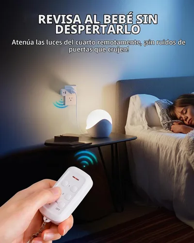 Vista 3 de DEWENWILS - Toma de corriente con control remoto inalámbrico para decoración navideña, 125 V, 15 A, 1875 W, con salida USB-A+C y CA, rango