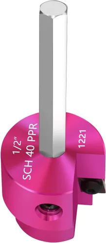 Vista 9 de Escariador de Tubería de PVC Cabezal de 1 Pulgada, Protector de Accesorios de PVC con Eje Hexagonal de 1/4 de Pulgada, Escariador de Accesorios