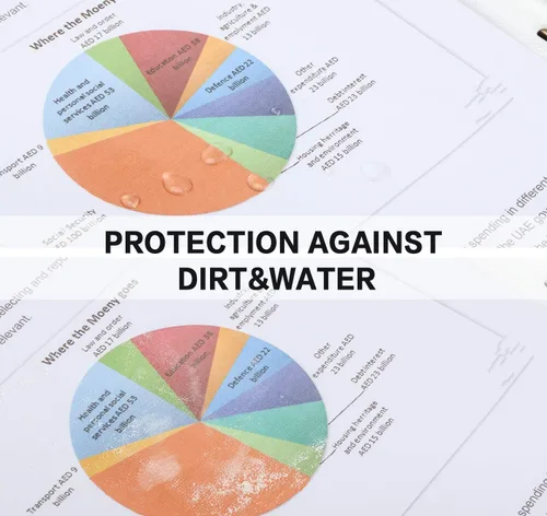 Vista 6 de PANDRI - Protectores de hojas, paquete de 300 protectores de páginas de plástico transparente y resistente, con 11 agujeros para carpetas de 3