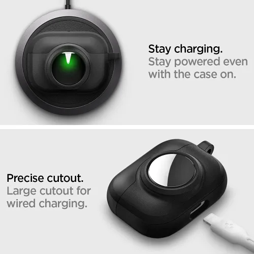 Vista 7 de Spigen Tag Armor Duo - Funda diseñada para Airpods Pro y funda AirTag con mosquetón [protección sólida de doble capa] - negro mate
