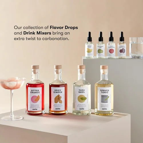 Vista 8 de aarke Mezclador de bebidas, mezcla sin esfuerzo para tu bar en casa, elixir hecho a mano para complementar tu carbonatador de aarke cada botella