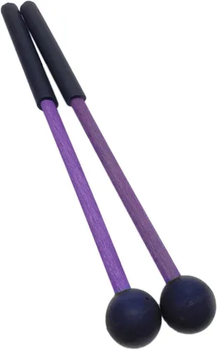 Vista 6 de 1 par de palitos de xilófono de goma de 9 pulgadas, mazos de percusión para Glockenspiel, xilófono, timbre, madera y campanas (negro)