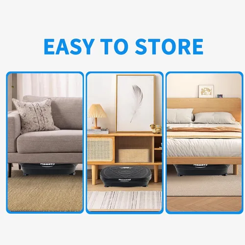 Vista 9 de Homesy Vibration Plate Exercise Machine, Vibrating Plate for Lymphatic Drainage, Full Body Shake Platform Board for Home Fitness and Fat Burning