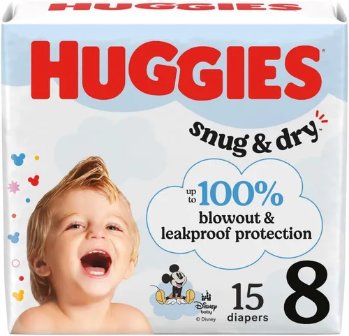 Vista 28 de Huggies Pañales de tamaño 4, pañales para bebé Snug & Dry, talla 4 (22-37 libras), 30 unidades, el embalaje puede variar