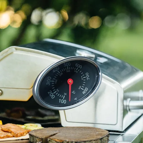 Vista 5 de BBQCuker Medidor de termómetro de parrilla para parrilla de carbón y ahumador, termómetro de barbacoa para piezas de repuesto de parrilla, perno M5