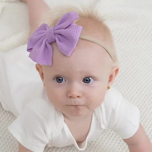 Vista 7 de jollybows 40 piezas lazos para el cabello para bebés niñas diadema banda de cabello de nailon elástica accesorios para el cabello para niños bebés