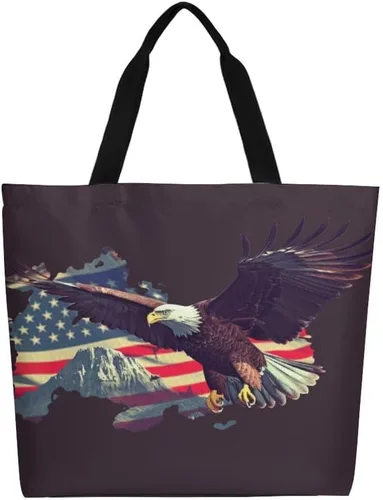 Vista 7 de Bolsa de lona grande para mujer, bolso de hombro casual, reutilizable, playa, compras, compras, bolsa de comestibles para exteriores