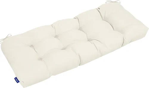 Vista 54 de Cojines de mimbre copetudos de 3 piezas para muebles de patio, cojines de mimbre para sillas de exterior con lazos, cojines de mimbre repelentes al