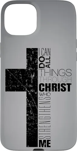 Vista 9 de iPhone XS Max Negro Cristiano Cruz Religiosa Biblia Verso Filipenses 4 13 Caso