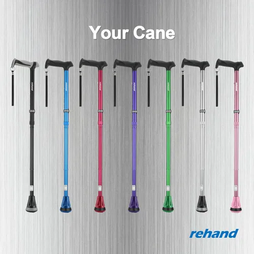 Vista 9 de Bastones de caminar REHAND - Bastones plegables, ajustables y colapsables para hombres y mujeres, punta resistente para todo terreno, con bolsa