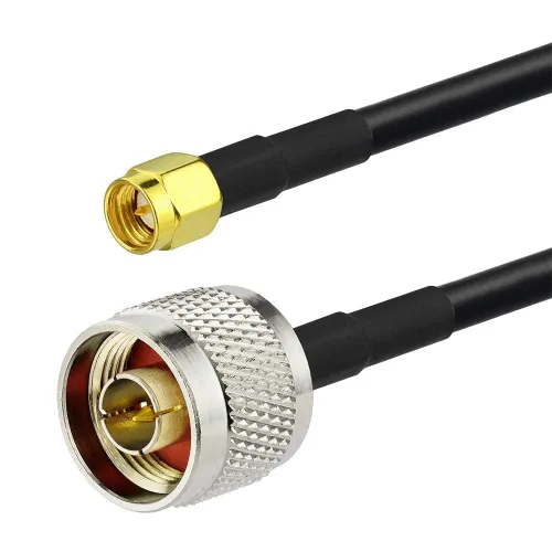 Vista 10 de Superbat Cable adaptador SMA a N de 12 pies RG58 N macho a SMA Macho Cable 50 ohm Cable RG58