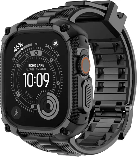 Vista 15 de Fullmosa - Correas compatibles con Apple Watch de 45 mm y 44 mm Series 9/8/7/6/5/4/SE3/SE2/SE, correa de TPU resistente para iWatch de grado militar