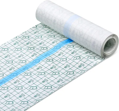 Vista 3 de Vendaje adhesivo transparente, impermeable, cinta elástica para tatuajes y natación (3.94 pulgadas x 10.94 yardas)