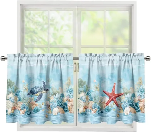 Vista 33 de Highland Cow Curtain Tiers for Valentine's Day Small Window Curtains Room Darkening 27.5'' X 24' 2 Panels