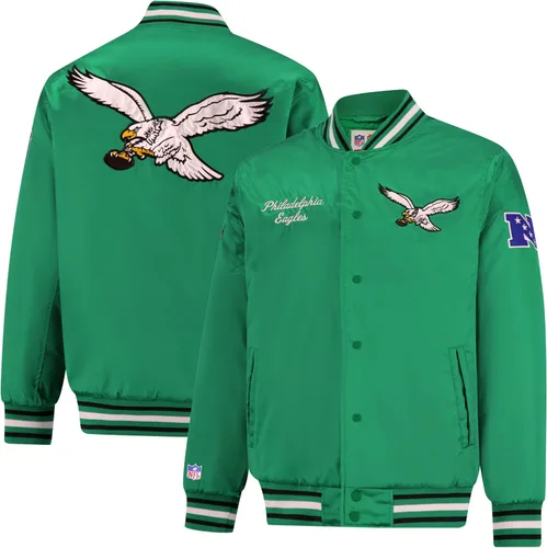 Vista 35 de Ultra Game Chaqueta de satén oficial de la NFL Supreme Heritage para hombre