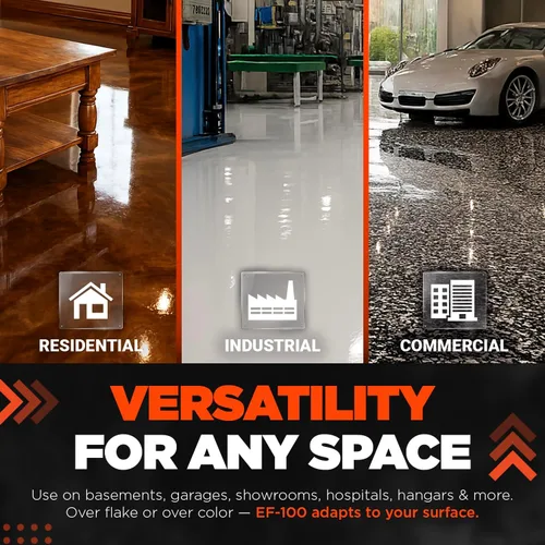 Vista 4 de Revestimiento de resina epoxi transparente para pisos y encimeras, 100% sólidos, autonivelante, kit de 3 galones