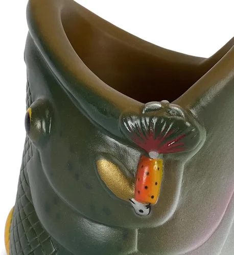 Vista 4 de Funda para latas con doble pared aislante, diseño de pescado, 12 oz