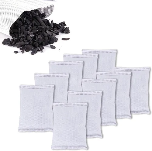 Paquete de 10 bolsas de carbón activado absorbente de olores para basura, desodorante para auto, desodorante para zapatos, eliminador de olores para