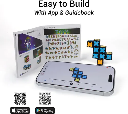 Vista 9 de TOSY Cubo Magnético 2x2 - 8 Bloques, Juguetes 2en1: Cubo de Rompecabezas 2x2x2 e Infinity Cubo Personalizable, Luminoso, Regalo para Relleno