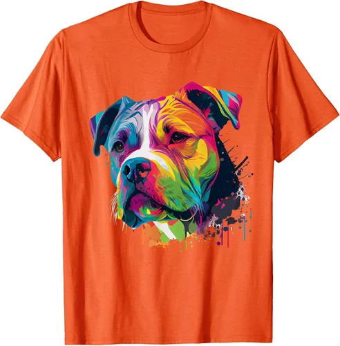 Vista 15 de Colorful American Bulldog American Bully Men Women T-Shirt Asphalt Grey