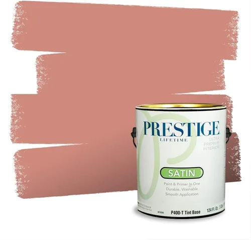 Vista 506 de Prestige Paints Pintura exterior e imprimación en uno, 1 galón, plano, coincidencia comparable de Valspar* Amber Rose*
