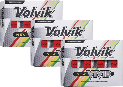 Vista 8 de Volvik Juego de 3 pelotas de golf de color mate de alta visibilidad, 3 docenas (36 bolas)