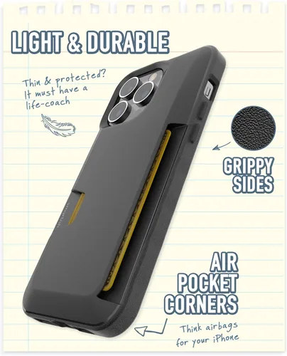 Vista 3 de Smartish - Bi The Way - Funda tipo cartera para iPhone 14 Pro Max - Wallet Slayer Vol 1 [delgado + protector] tarjetero - Compatible con iPhone 14