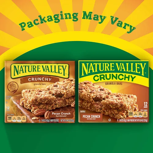 Vista 4 de Nature Valley Barras de granola, chrunchy, pecan crunch, 8.94 oz.