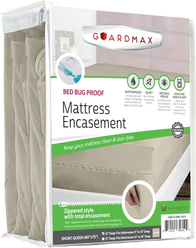 Vista 10 de Protector de colchón Guardmax con cremallera funda contra insectos para cama 100% impermeable suave, hipoalergénico y transpirable
