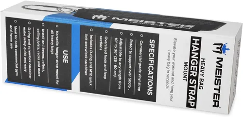 Vista 6 de Meister Soporte de correa para colgar bolsas pesadas para boxeo y bolsas de boxeo MMA - Negro
