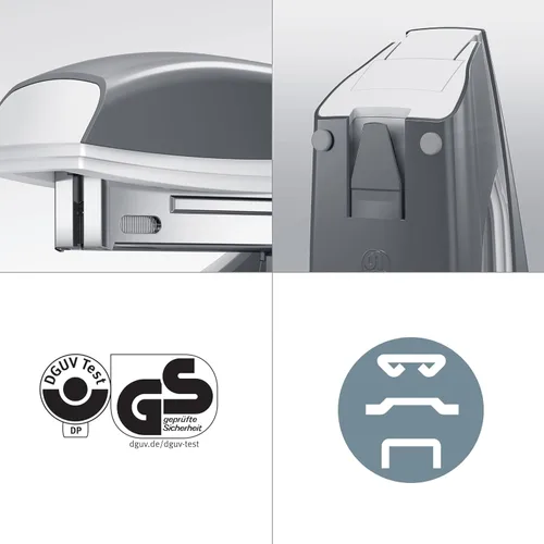 Vista 4 de Leitz Grapadora, capacidad para 30 hojas, cuerpo metálico ergonómico, incluye grapas, rango Wow, 55022016 - Amarillo