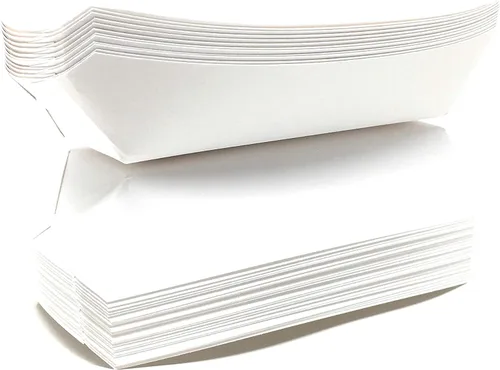 Vista 7 de Mr Miracle Bandeja de papel para perros calientes de 7 pulgadas en papel kraft. Paquete de 25. Desechable, reciclable y totalmente biodegradable.