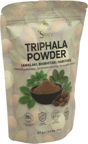 Vista 7 de SVATV Triphala Polvo 8.01 oz Fórmula de Amla, Haritaki y Bibhitaki - Media libra, 8 onzas