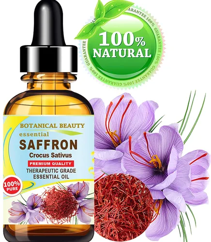 Vista 3 de Botanical Beauty Aceite esencial de azafrán (Kesar) Crocus Sativus 100% natural para cara, piel, cuerpo, cabello, cuidado de uñas, piel seca