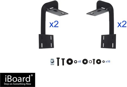 Vista 7 de Para 2009-2014 F150 Pastilla de cabina regular de 2 puertas (barra Nerf escalones laterales) Estribos Eboard negros de 5 pulgadas