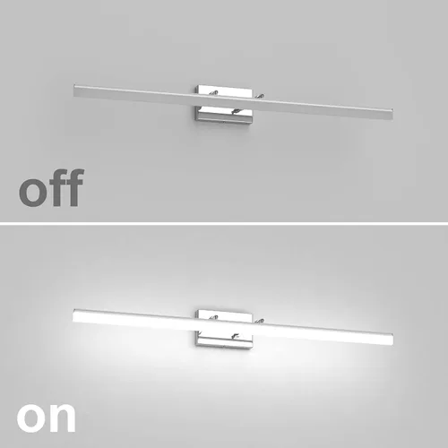 Vista 5 de Aipsun Luces LED modernas de tocador de 40 pulgadas, accesorios de iluminación de baño ajustables sobre espejo cromado 5500 K