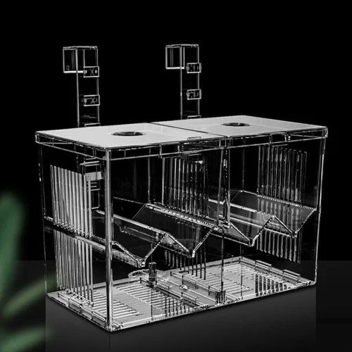 Caja de criador de acuario, caja de criador de acuario de acrílico, cajas de alimentación de incubadora de aislamiento para criadero de peces