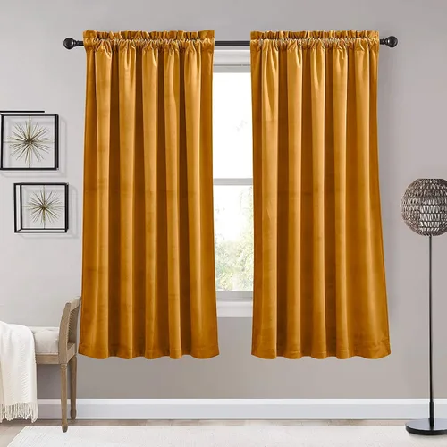 Vista 88 de RYB HOME Cortinas de ducha de terciopelo para baño de 72 pulgadas de largo, aislamiento térmico, privacidad, luz solar, bloqueo de calor, bloqueo