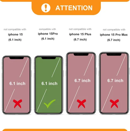 Vista 2 de Bocasal Funda tipo cartera desmontable para iPhone 15 Pro con bloqueo RFID, ranuras para tarjetas, soporte de cuero PU premium magnético con soporte