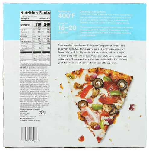 Vista 2 de 365 By Whole Foods Market, Supreme - Pizza de corteza fina, 14.5 onzas