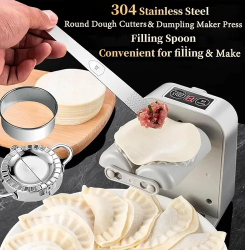 Vista 4 de Máquina Eléctrica para Hacer Dumplings Recargable Automática Máquina Eléctrica para Hacer Dumplings Molde 2 Modos, Doméstica Fácil Rápida Máquina