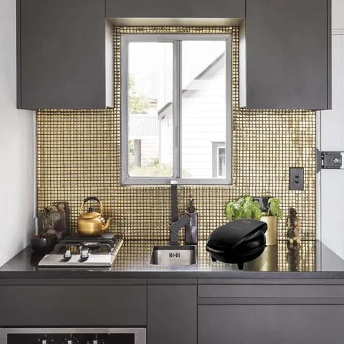 Vista 4 de Courant Plancha/Mini Horno Plancha Compacta de 7 Pulgadas Plancha Personal/Horno para Pizza Negro