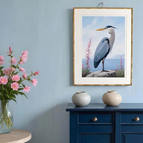 Vista 4 de Poster Palooza Marco de madera maciza de bambú dorado de 12 x 8 pulgadas con acrílico UV, respaldo de tablero de espuma y accesorios para colgar