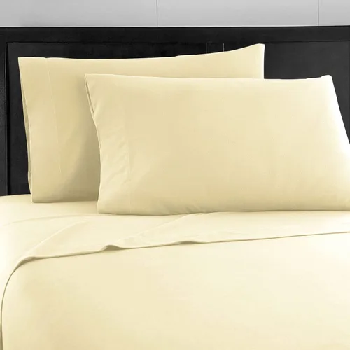 Vista 8 de Juego de 4 sábanas individuales de 800 hilos, 100% algodón orgánico suave y suave, juego de sábanas para cama de una sola capa, hotel de calidad