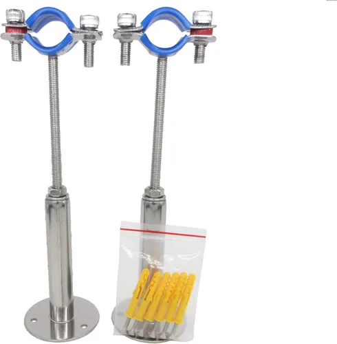 Vista 12 de Abrazadera Ajustable de Tubo de Acero Inoxidable - Soporte de Montaje en Pared/Techo para Tubo de 1 Pulgada (32mm), Soportes Resistente Antióxido