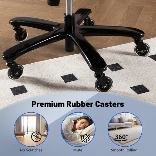 Vista 7 de Silla de oficina grande y alta de 800 libras, silla ejecutiva con reposacabezas ajustable, asiento extra ancho, piel sintética resistente