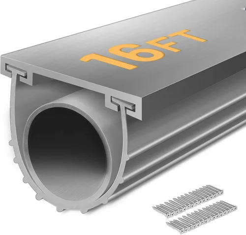 Vista 26 de Kit de sellos de puerta de garaje inferior de goma impermeable, tira de sellado, universal, resistente a la intemperie, para sellado de umbral