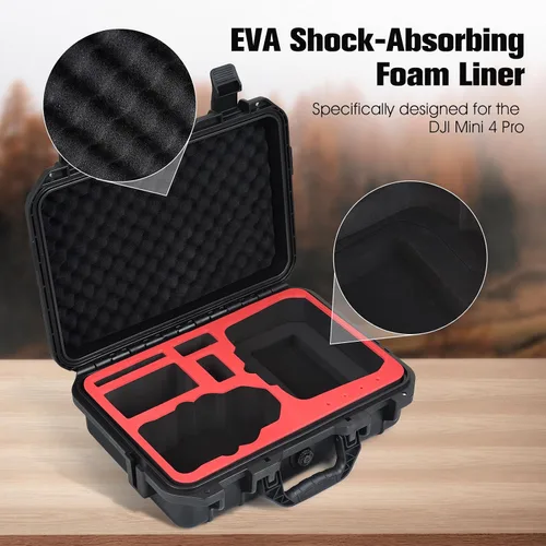 Vista 4 de UTEBIT Funda rígida para DJI Mini 3/Mini 4 Pro, carcasa rígida impermeable
